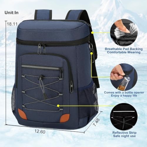 Backpack Cooler Insulated Leakproof, Soft Cooler Backpack for Beach - Image 6