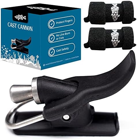 Fishernomics Cast Cannon Surf Fishing Trigger Aid – Bait Cannon Launcher, Protect Fingers & Hands, Durable Material for Smooth Casting – Easy to Use & Cast Farther by Fishernomics