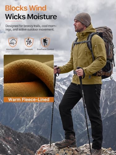 FREE SOLDIER Men's Hooded Waterproof Softshell Jacket - Image 4