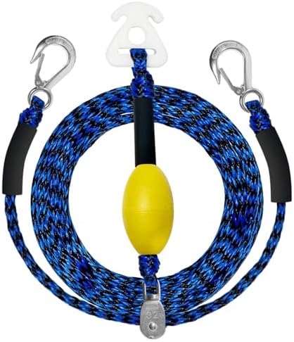 Self Centering Boat Tow Harness for Tubing & Wakeboarding – 3 Foam Floats Anti-Sink Design, Heavy Duty Tow Harness Kits for Pontoon, Jet Ski, Dinghy, 12ft/16ft/24ft by OUTDOORSPORTS