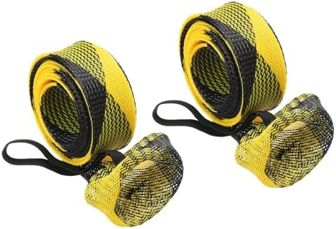 PATIKIL Rod Sock, Fishing Rod Sleeve Cover Braided Mesh Pole Protector Gloves Fishing Tools Pointed End for Spinning Fishing Rod Fly Rod Ice Rod Casting Rod by PATIKIL