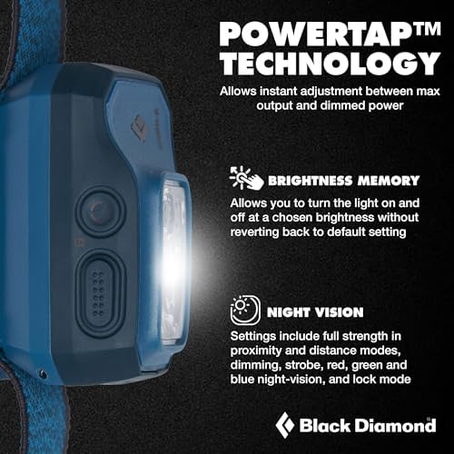 BLACK DIAMOND Storm 500-R Headlamp, Rechargeable, Dimmable, Bright, BD Azul - Image 2