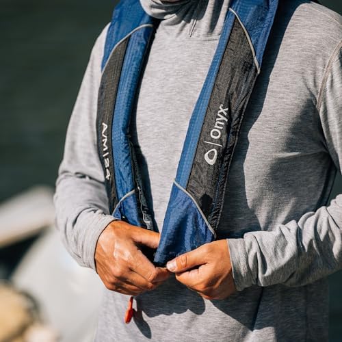 Onyx A/M-24 Automatic/Manual Inflatable Life Jacket, U.S. Coast Guard Approved, Low Profile, Compact Design, Manual Convertible Inflation Option - Image 3