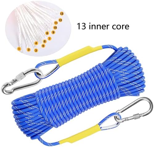 X XBEN Outdoor Climbing Rope 10M(32ft) 20M(64ft) 30M(96ft) 50M(160ft) 70M(230ft) 152M(500FT) 352M(1000FT) Static Rock Climbing Rope for Escape Rope Ice Climbing Equipment Fire Rescue Parachute - Image 5