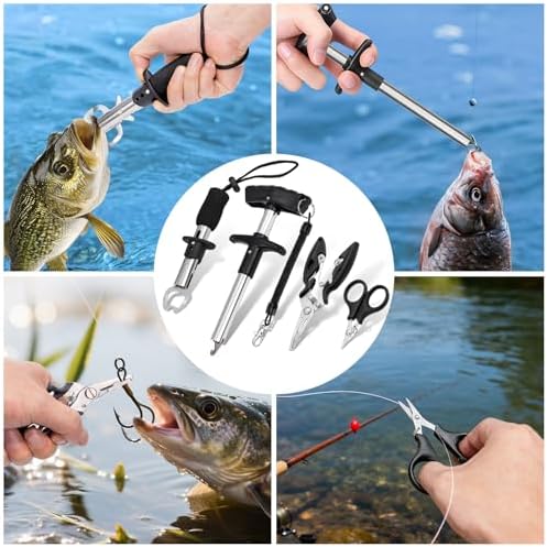 13-in-1 Fishing Multi-Tool Kit with Pliers, Fillet Knife, Lip Gripper, Scissor, Hook Remover - Fly, Ice, Saltwater & Freshwater Fishing for Serious Angler - Image 6