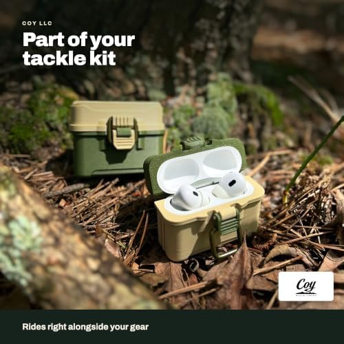 COY Fishing Tackle Box Case for AirPods Pro 2 & 1, Gift for Men, Beige - Image 6