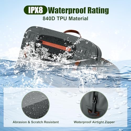 Goture Waterproof Fishing Waist Pack, IPX8 840D TPU Large Tackle Bag - Image 2