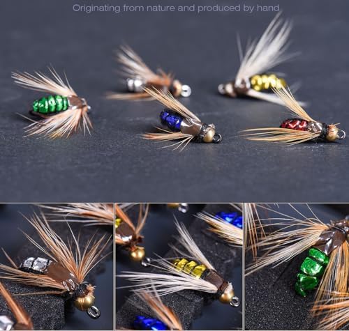 Pack of 50 Fly Fishing Nymph Flies Assortment Wet Fly for Trout with Fly Box - Image 6