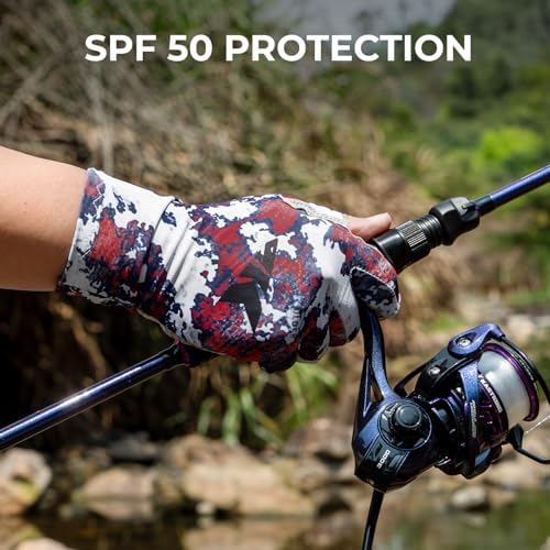 KastKing La Sal UPF50+ Fingerless Fishing Gloves, Men and Women - Image 3