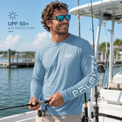 Palmyth Fishing Shirts for Men Long Sleeve UPF 50+ T Shirt Sun Protection - Image 3