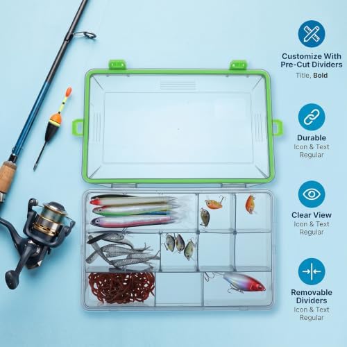 6 Pack Tackle Box Fishing Organizer 3600 Tackle Trays with Dividers - Image 4