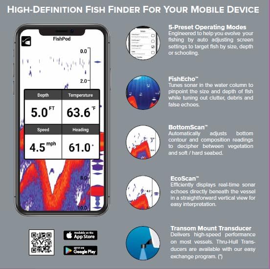 Hawkeye FISHPOD 10BX Boat Mount Bluetooth Fish Finder with AI Technology - Image 5