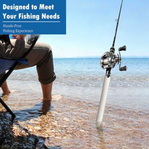 4 Pack 27in Tubular Sand Spikes for Surf Fishing PVC Surf Shore and Beach Fishing Rod Holder Sand Spike for Beaches, Rivers and Sandy Beaches with Grooves - Image 5