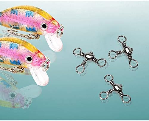 AMYSPORTS Stainless 3way Swivel Fishing crossline swivels 3 Way rigs Saltwater Freshwater Drifting trolling Fishing Tackle Connector for Spoons Minnow baits - Image 7
