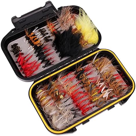 Fly Fishing Fly Hooks Dry Wet Nymphs Streamers for Trout Salmon Grayling Fishing with Box Dry by Unknown