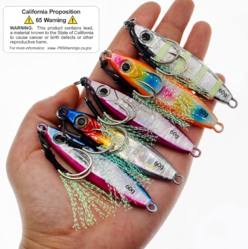 Fishing Vertical Jig Spoon Lures Slow Pitch Design Saltwater Tuna Bait Plus - Image 5