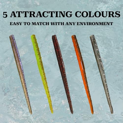 4.7" Floating Worms for Bass Fishing, 50PCS TPE Stick Baits - Image 3