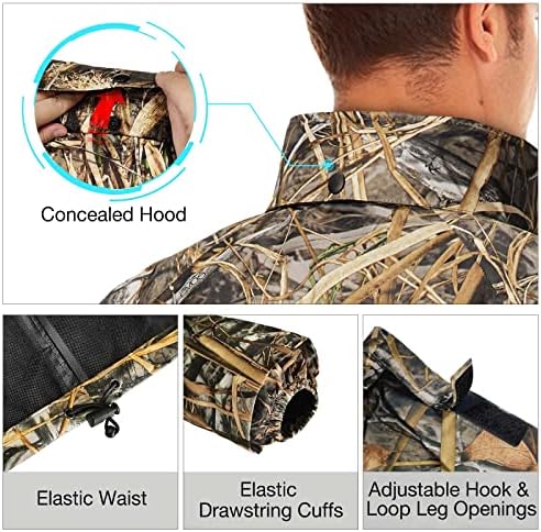 TIDEWE Rain Suit for Men, Waterproof Lightweight 2-Piece Rain Gear - Image 5