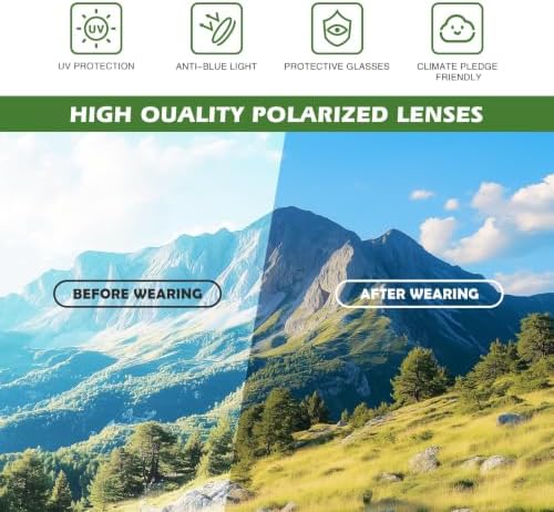 Fanshen Square Polarized Sunglasses for Men, 3 Pack Lightweight UV Protection Sun Glasses for Driving Fishing Golf - Image 7