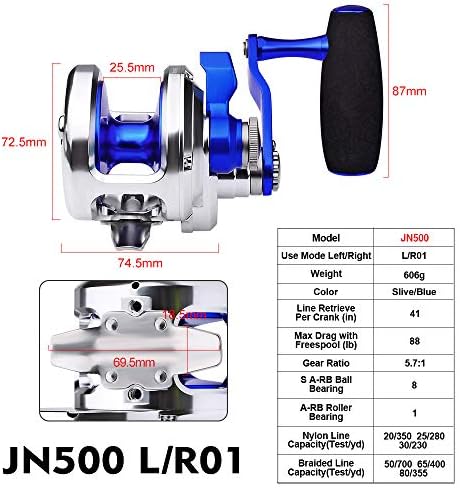 PROBEROS Conventional Reel Trolling Reels - Lever Drag Deep Sea Ocean Big Game Offshore Jigging Fishing Reels - Image 2
