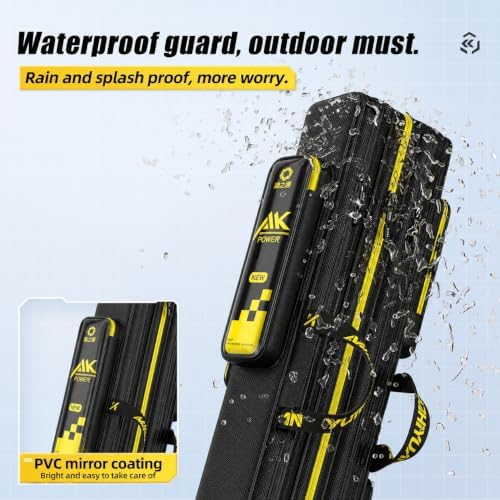 Long Fishing Pole Bag, Double Layer Travel Fishing Rod Case with Wire Frame, 1680D Lightweight Fishing Carrier for Two-Piece Rods (Double Layer-Straight Wire Bag, 51 in / 130cm) - Image 4