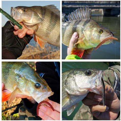 30 Pcs 5.5" /0.35oz,4"/0.2oz Senko Wacky Worms Soft Fishing Lures，Classics/Soft,5 Colors Mixed Kit Plastic Worm Stick Baits for Bass Freshwater Saltwater Fishing - Image 6