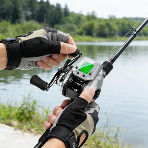 Line Counter Fishing Reels Digital Baitcasting Reel with LCD Display Samolla Baitcaster Reels 8oz Ultralight 7+1BB, 22LB Max Drag, 7.2:1 Gear Ratio, Compact Design for Freshwater Saltwater TX900 - Image 2