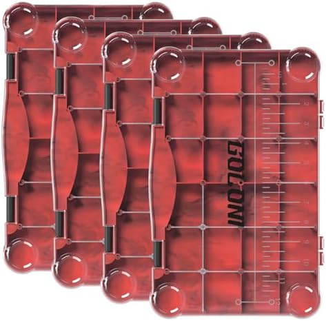 Goloni Fishing Tackle Box,Plastic Clear Fishing Storage Organizer Box With Removable Dividers,3700 Tackle Trays,Storage Lure Box for Lures 4 Pack by GoloniYourStyleYourRule