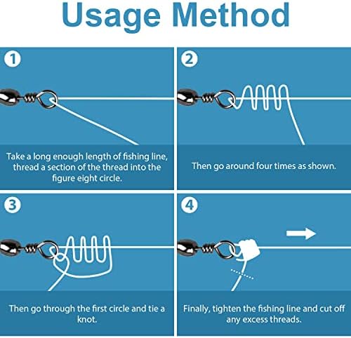 200PCS Fishing Swivels with Coastlock Snap & Ball Bearing, 5 Sizes - Image 6