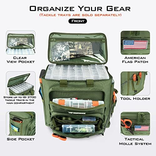 KastKing KarryAll Fishing Tackle Bag, Saltwater & Freshwater Gear Storage - Image 2