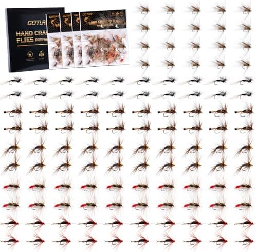 Goture Fly Fishing Flies Assortment Kit, Dry & Wet Flies Streamers Nymphs by Goture