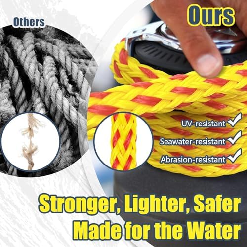 Boat Tow Rope 60ft 1-6 Riders, Floating Ropes for Towable Tubes - Image 4