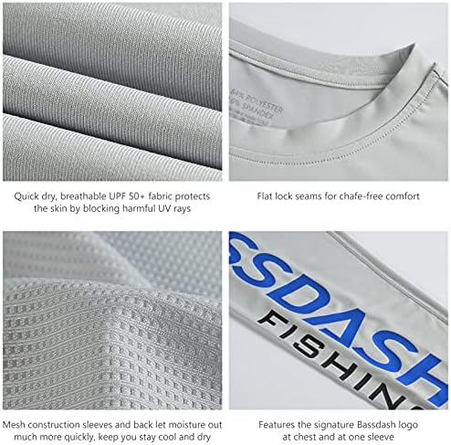 BASSDASH Fishing T Shirts for Men UV Sun Protection UPF 50+ Long Sleeve Tee T-Shirt - Image 4