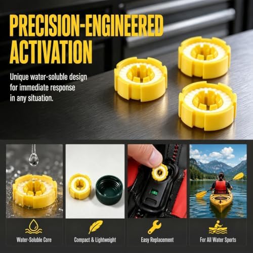 Milisten 6Pcs Inflatable Life Jacket Bobbin Replacement Kit - Image 4