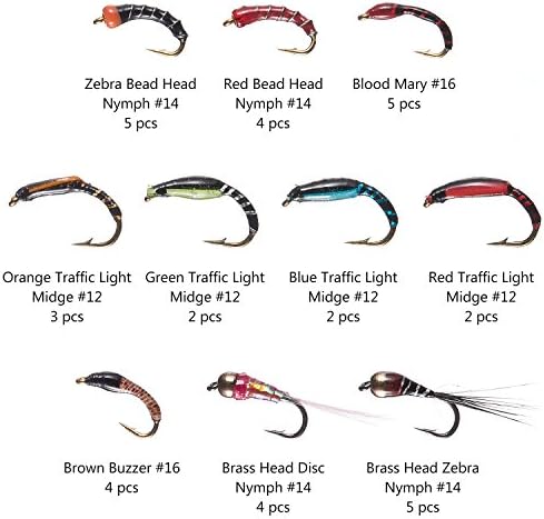 BASSDASH Fly Fishing Flies Kit Fly Assortment Trout Bass Fishing with Fly Box with Dry/Wet Flies, Nymphs, Streamers, Popper - Image 3