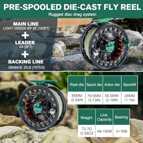 Goture Fly Fishing Kit & Gear Bag, 9FT Fly Rod and Reel Combo - Image 4