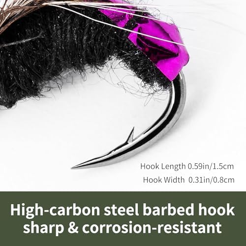 120PCS Fly Fishing Flies, Hand-Tied Flies for Trout Bass Salmon - Image 5