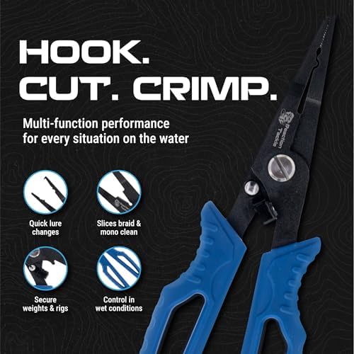 Reaction Tackle 7 Piece Fishing Tool Kit, Fillet Knife and Sharpener, Fishing Pliers, Braid Scissors, Floating Lip Gripper, Hook Remover and Lanyard, Stainless Steel for Saltwater and Freshwater - Image 6