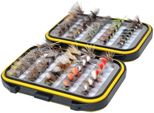 Outdoor Planet Premium Fly Fishing Flies Assortment, 12/24 /48 /66pcs Dry/Wet/Nymph/Streamer Flies, Trout/Bass/Panfish/Salmon Fishing Flies by Outdoor+Planet