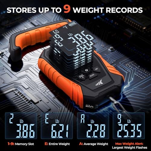 KastKing Weighmaster Digital Fish Scale with Lip Gripper, Orange - Image 6