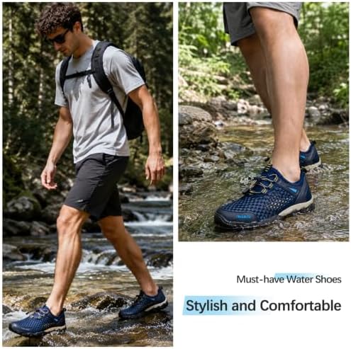 Water Shoes Men Hiking Fishing Boat Arch Support Beach Wading - Image 2