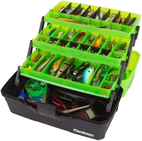 Flambeau Outdoors 6383 3-Tray Tackle Box, 32 Compartments, Frost Green - Image 4