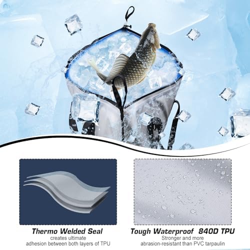 Goture Insulated Fish Cooler Bag, 840D TPU Leakproof Fish Kill Bag - Image 2