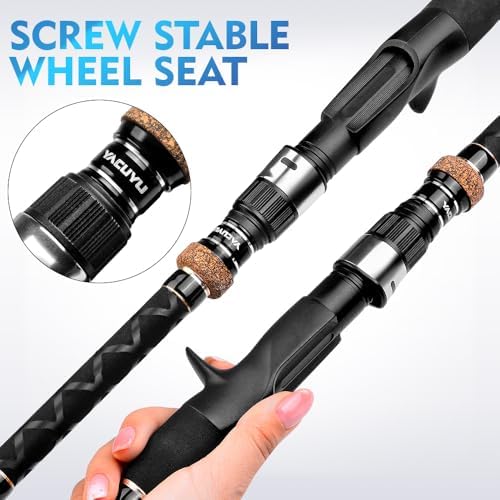 PROBEROS Surf Fishing Rod - Casting Spinning Fishing Rods with Tube(Case) 3 Piece 9'/10'/11'/12' Carbon Saltwater Travel Surf Spinning Rods - Image 5
