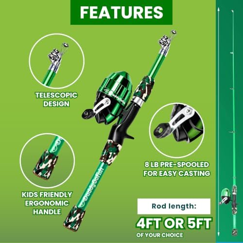 Kids Fishing Pole for Boys, Girls & Youth Age, Toddler Fishing Pole Set Kit - Image 3