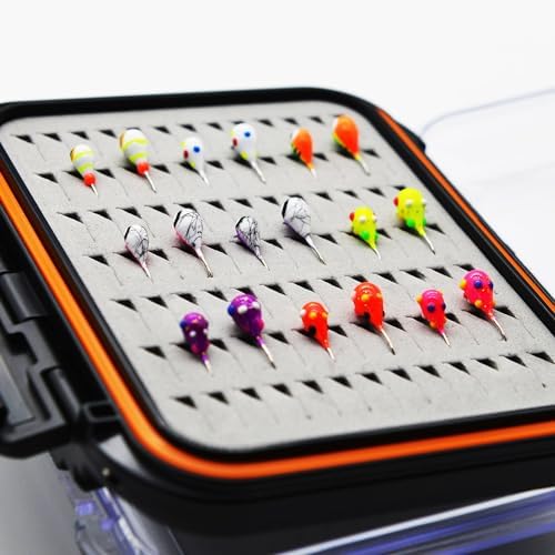 Alichino Ice Fishing Jig Set Ice Fishing Lures Micro Jig Head Hook Set for Panfish, Crappie, Walleye, Perch, Trout, Bluegill - Image 4
