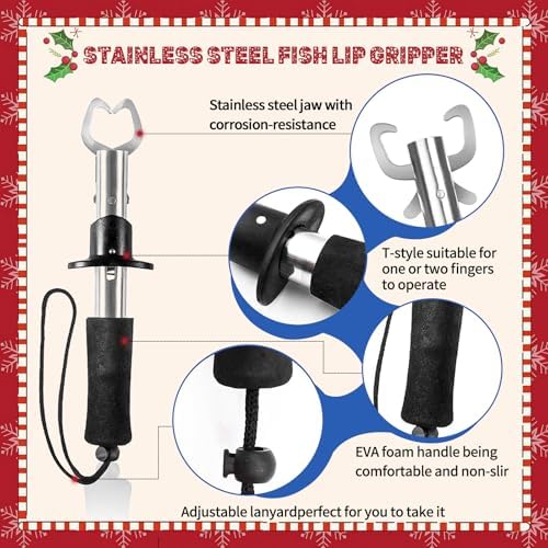 XBLACK Fishing Tool Kit Fishing Pliers Fish Gripper Fishing Scale Fish Grip Tools Set Saltwater Resistant Fishing Gear - Image 3