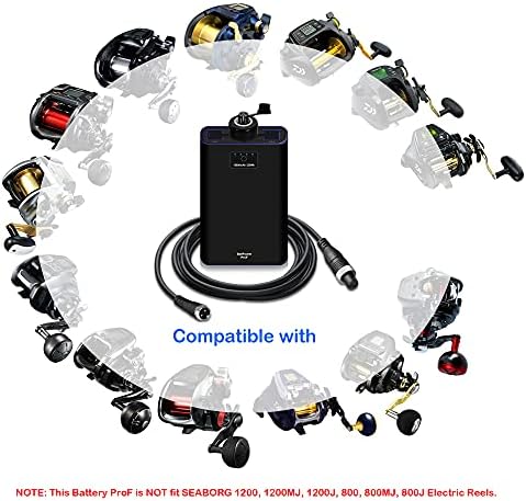 BatPower 7.8-15Ah Prof Electric Fishing Reel Battery for Daiwa Tanacom 1200 1000 800 750 500 Seaborg 500MJ, Shimano BeastMaster ForceMaster Leobritz with Charger - Image 5