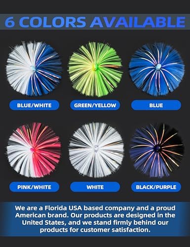 BLUEWING Sea Trolling Lures with Lead Head Saltwater Fishing Witches Big Game Ballyhoo Skirt for Tuna, Wahoo, Sailfish, Mahi Mahi 1oz, 2oz, 4oz, 6oz, 8oz - Image 5