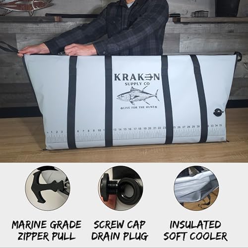 48'' Fish Kill Bag Game Bag Leak Proof Insulated for Offshore Inshore Fishing Designed in USA (48X24) - Image 3